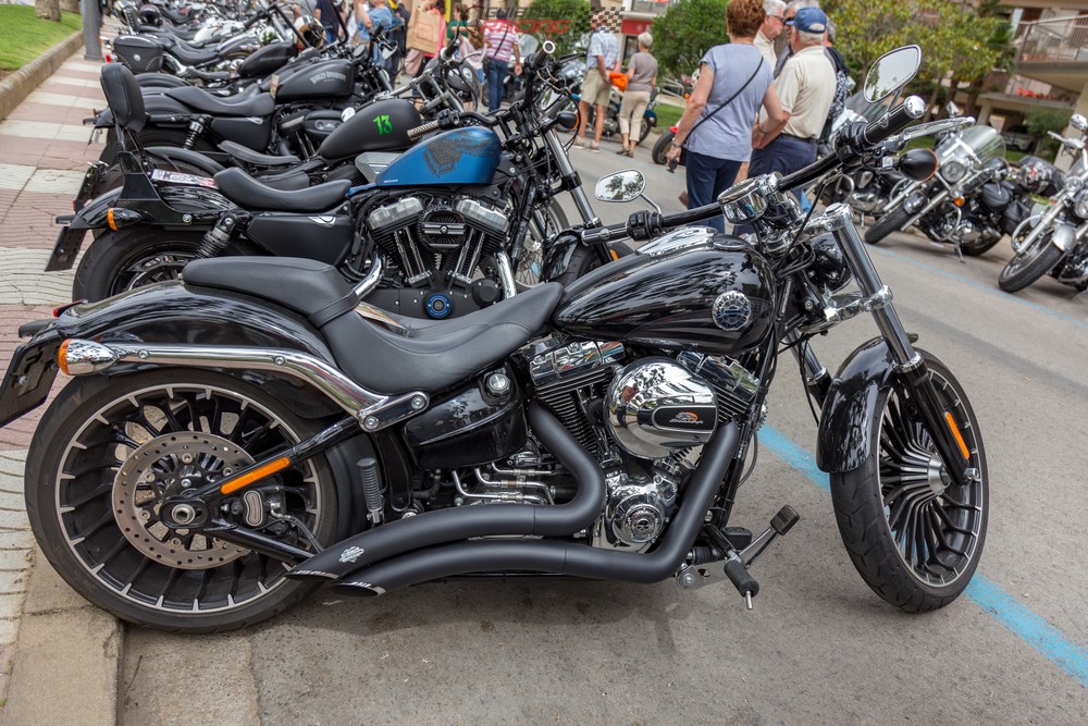 Motorcycles show in Palamos in Spain. 27. 05. 2018 Spain
